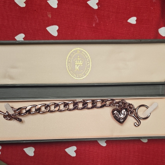 Juicy Couture Jewelry - Juicy Couture Rose Gold Bracelet with Heart Charm